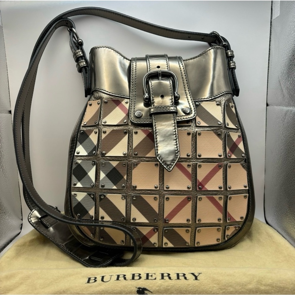 Burberry Purse Burberry Crossbody Bag Burberry Pyramid Check Metallic Studded